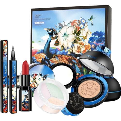 Makeup Set with Eyeliner Pen Lipstick Concealer Face Powder Cosmetics Kit for Women Girls