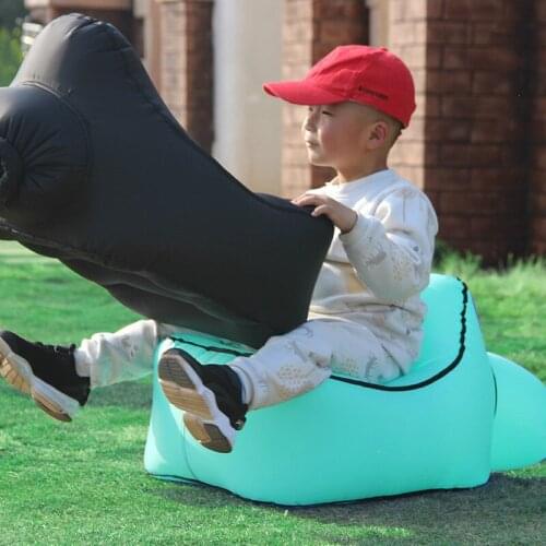 Inflatable Floding Couch Lazy Air Sofa Chair Camp Pool Festival Beach Tourist Collapsible Air Beanbag Pouch Couch Bag Lounger