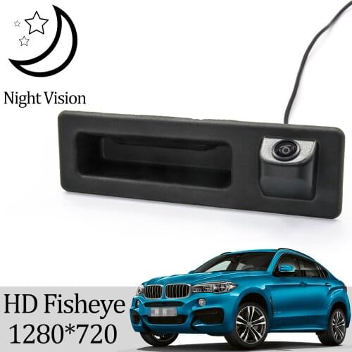 Owtosin HD 720P Rear View Trunk Handle Camera For BMW X6 F16 2015 2016 2017 2018 2019 Car Reversing Parking Monitor Accessories