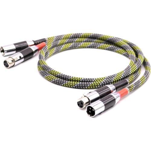 Pair QED Signature Silver-plated Hifi XLR Cable Hi-end XLR Male to XLR Female Cable With silver-plated XLR Connect