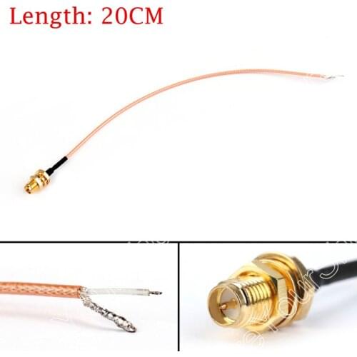 Areyourshop Sale 20CM RG178 RP SMA Female To PCB Solder Pigtail Cable For WIFI Wireless LOW LOSS Ja