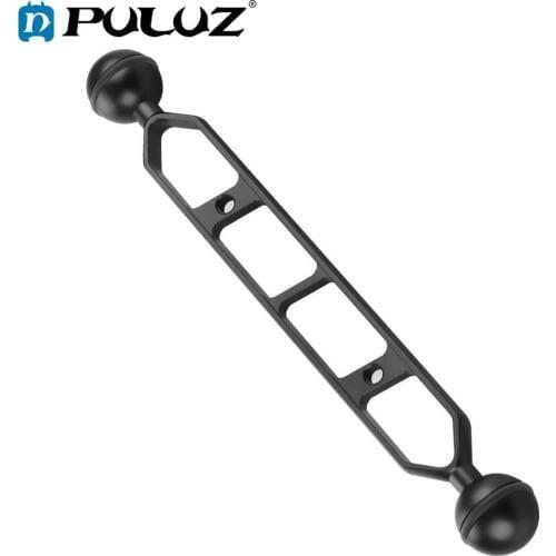 PULUZ 9 inch 22.9cm Aluminum Alloy Diving Dual Balls Arm for Underwater Torch / Video Light, Ball Diameter:1inch / 2.54cm