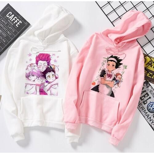 Kawaii Hunter X Hunter Hoodie Sweatshirts Killua Zoldyck Anime Manga Multicolor Hoodies Bluzy Tops Oversized Clothes Sweatshirt