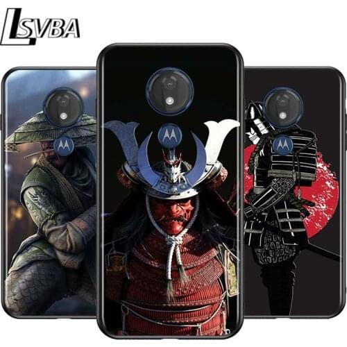Japan The samurai Ninja for Motorola G9 G8 G E7 E6 One Play Marco Hyper Fusion Stylus Power Edge Plus Black Phone Case