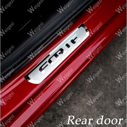 Stainless Steel Car Door Sill Protector Scuff Plate For KIA FORTE 2018-2020