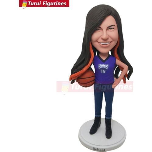 Woman Basketball Player Custom Bobblehead Personalized Girlfriend Gift Women Basketball Gift Bobblehead Girlfriend Birthday Gift
