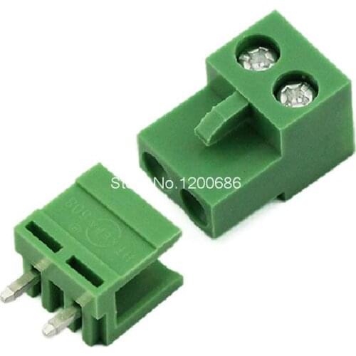 10 sets 5.08 2pin Terminal plug type 300V 10A 5.08mm pitch connector pcb screw terminal block