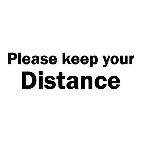 20CM*5.7CM PLEASE KEEP YOUR DISTANCE Creative Vinyl High-quality Car Sticker Decal Black/Silver