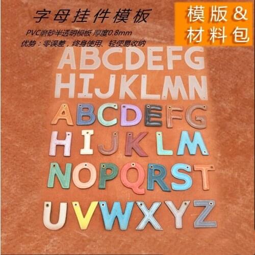 2018 New DIY leather craft Leather 26 letter pendant Mold sewing pattern pvc template 1