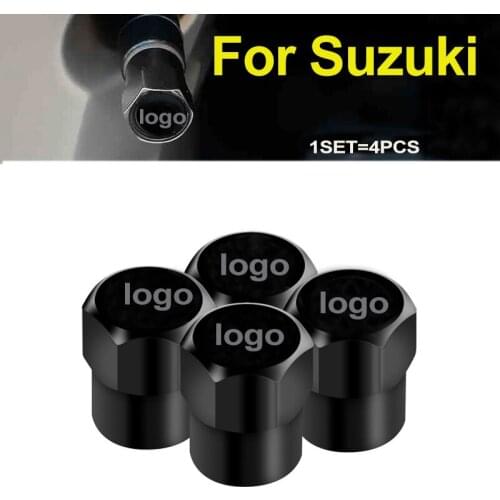 4PCS/1Set Car StylingWheel Tires Valves Tyre Valve Covers Car Tire Valve Stem Caps for Swift Alto SX4 Jimnty Auto Accessory