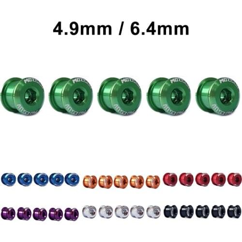 5PCS MTB Bike Chainring Bolts Aluminium Alloy Single Disc MTB Road Bike Bicycle Chainring Bolts Screws 7 Colors
