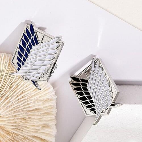 Anime Attack-On-Titan Brooch Pin Wings-Of-Liberty Freedom Scout Regiment Legion Survey Recon Corp Eren Badge Jewelry Wholesale