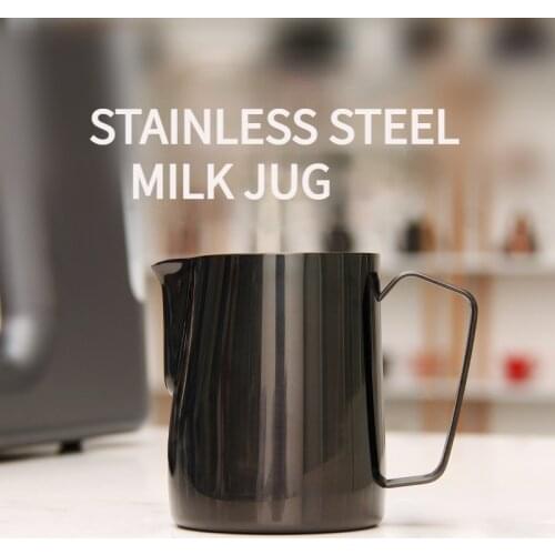 Coffee Color Professional Coffee Wreath Cup with Pointed Mouth Wreath Cylinder 304 Stainless Steel Milk Cup 600ml Milk Foam Cup