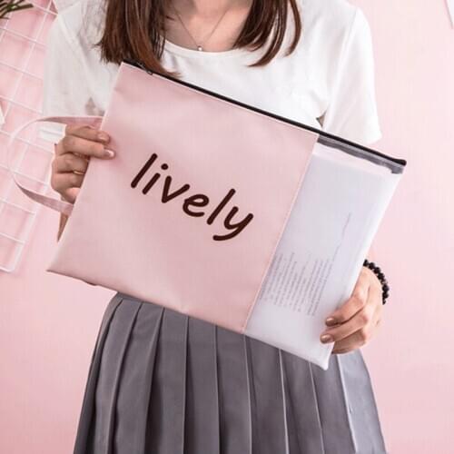 Fashion Transparent Mesh Fabric Pencilcase Student School Office Supply Stationery Pencil Case Women Make Up Cosmetic Handbag