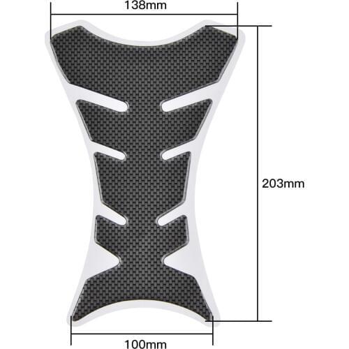 NICECNC 1pcs Carbon Fiber Fuel Gas Oil Tank Pad Tankpad Protector Sticker For Motorcycle Universal Fishbone Freeshipping