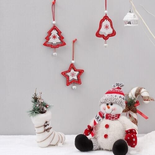 Christmas new year decoration for home Christmas tree wooden pendant painted wooden sign ornaments Closet door and window tag