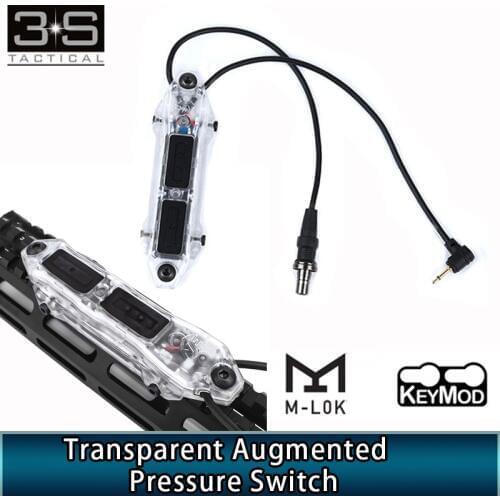 NEW Transparent Tactical Augmented Pressure Double Switch Weapon Light Remote Switch For PEQ M3X Dbal A2 M300 M600 M600DF M720V