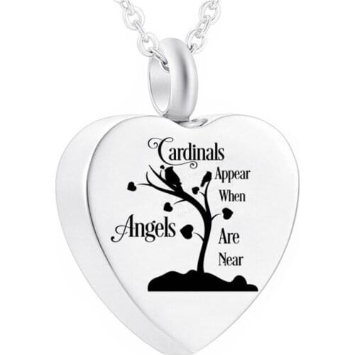 Cremation Heart Jewelry Tree of Life Stainless Steel Urn Necklace A Souvenir To Commemorate The Ashes Of A Deceased Loved One/Pe