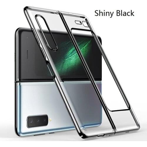 Transparent Hard Back Cover For Samsung Galaxy W2020 All-Inclusive Luxury Plating Clear Case For Samsung Galaxy Fold Phone Case
