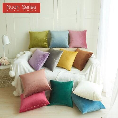 Luxury Velvet Pillow Cases Cushion Cover Soft Solid Square Decorative Pillow Covers Sofa cushion Throw Pillow 45x45cm