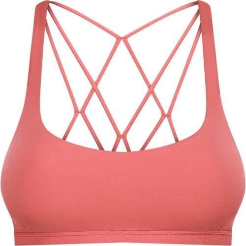 Sexy Cross Straps Fitness Vest Gym Sports Vest Women Wireless Yoga Bra Padded Push Up Crop Top Activewear XS-XL