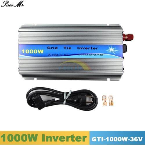 1000W Grid Tie Inverter MPPT Function Pure Sine Wave 110V or 220V Output 20V-45VDC Input For 30V/36V 60/72 Cells Solar Panels