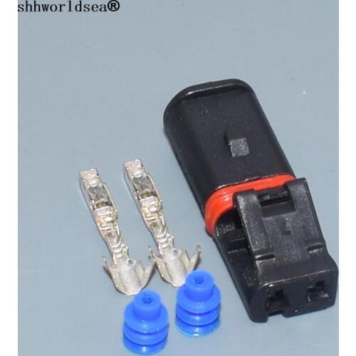 Shhworldsea 2 pin male Connector cable Terminal plug connectors jacket auto Plug socket 2 pin female Connector automotive plug