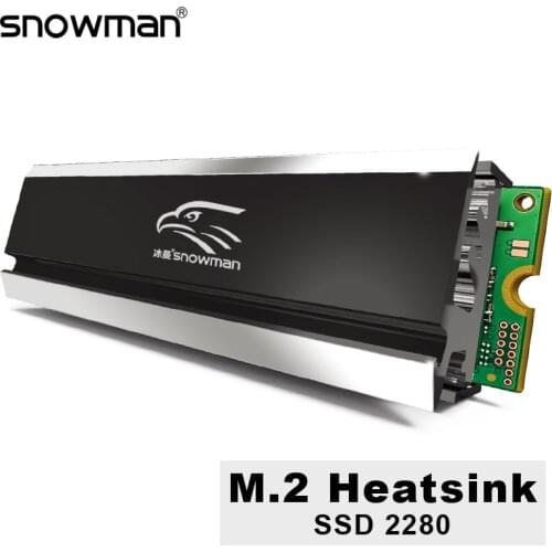 SNOWMAN M.2 SSD Heatsink Cooler 2280 Solid State Hard Disk Radiator M2 NGFF PCI-E NVME Aluminum Double-sided Cooling Thermal Pad