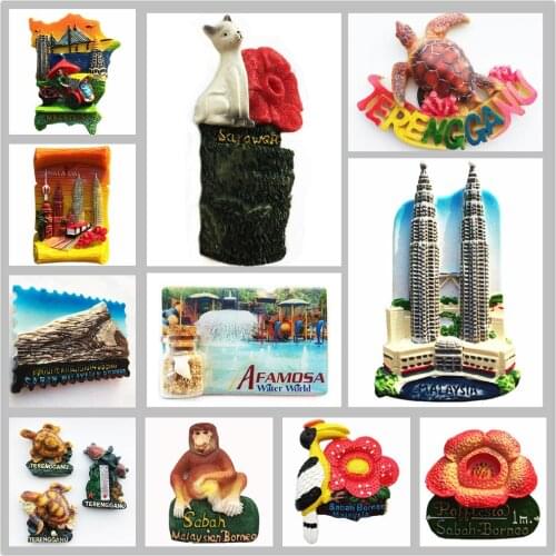 Europe and America Malaysia tourist souvenir magnetic sticker refrigerator sticker decoration articles handicraft
