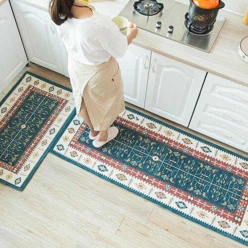 Oriental Printed Kitchen Mat Home Entrance Doormat Anti-Slip Bathroom Carpet Absorb Water Kitchen Carpet Wardrobe Bedroom Rug