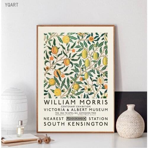 The Victoria and Albert Museum Exhibition Poster London Underground Art Nouveau Canvas Paintings Wall De William Morris Pictures