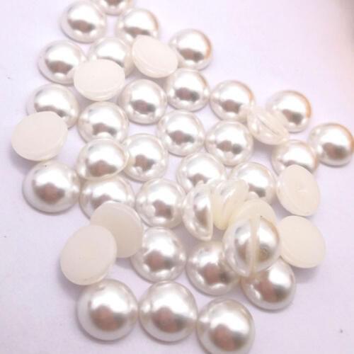 500g ABS Half Round Pearl Bead 1.5/2/2.5/3/4/5/6/7/8/9/10/11/12mm DIY Jewelry Making Craft Pearls Clothing Accessories
