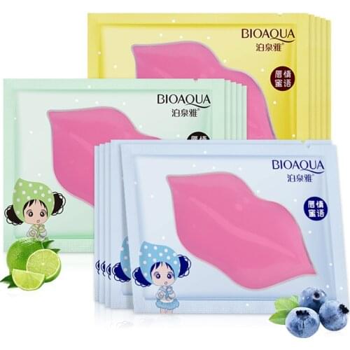 1PC Crystal Collagen Moisturizing Nourishing Lip Mask Fruit Anti Wrinkle Hydrating Exfoliating Lip Plumper Care Gel Lip Patches