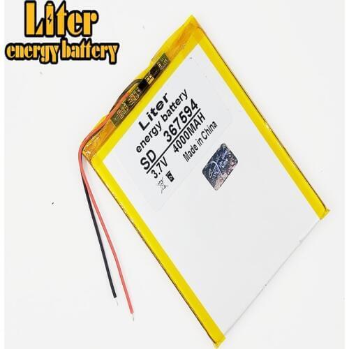 367594 3.7V 4000mah Lithium Tablet polymer battery With Protection Board For GPS Tablet PC Digital Products Fre
