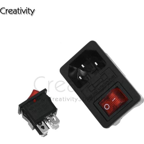 3D printer Switch accessories Rocker switch power connector plug power socket switch Voltage current 15 a 220 v / 110 v