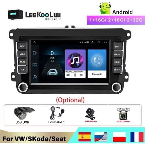 LeeKooLuu 2Din Car Radio Android For VW Passat B6 b7 Polo Golf 5 6 Touran Sharan Jetta Caddy T5 Tiguan Bora Multimedia Player