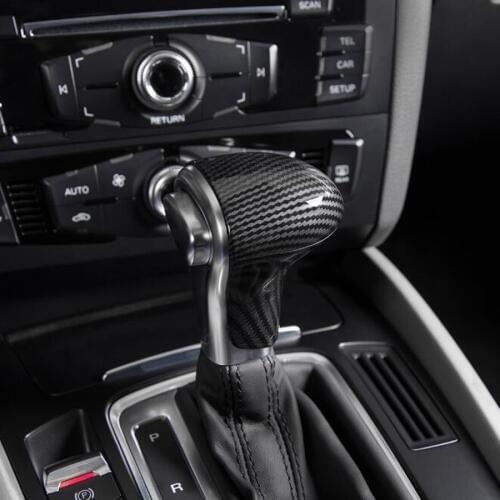 Auto Car ABS Gear Shift Knob Head Cover Trim Styling For Audi A4L A5 A6L S6 S7 A7 Q5 Q7 Car Accessories Interior Carbon Fiber