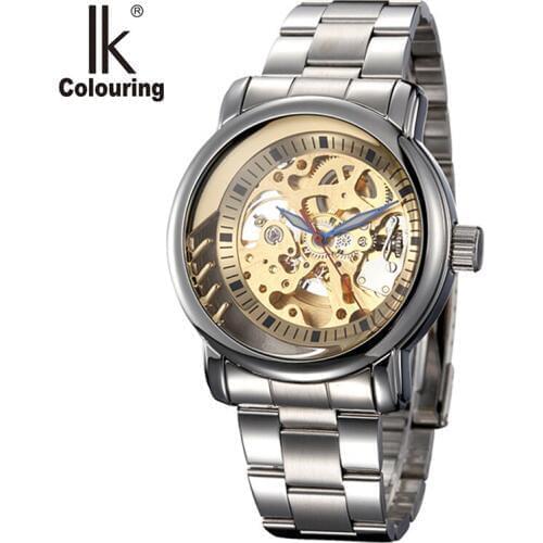 IK Colouring Watch for Men Automatic Men Mechanical Wristwatches Skeleton Mens Watches Top Brand Luxury
