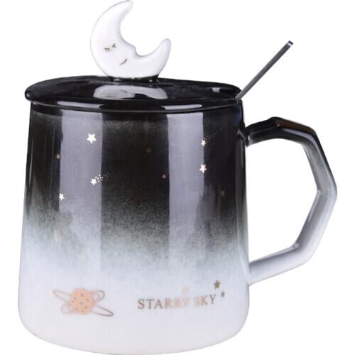 Ceramic Cup Coffee Office Plain Coffee Mug Milk Mug and Spoon Printed Mugs Caneca Personalizada Ceramic Coffee Mug 3d Mug Couple