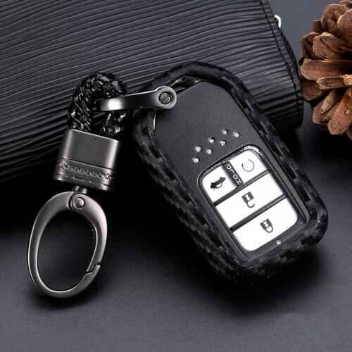 Key Case Keychain Fob Cover Holder Box Fit For Honda Accord Civic HR-V City Jazz Crosstour Ridgeline