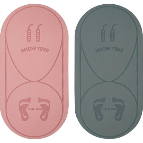 1/2pcs Jump Rope Mat Exercise Cushioning Mute Yoga Mat Sound Insulation And Shock Absorption High Density Board With Storage Bag