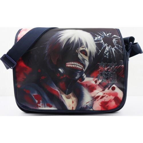 Colorful Tokyo Ghoul polyester shoulder bag White Hair Kaneki Ken Backpack