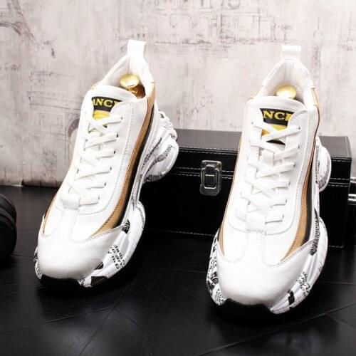 NEW Men Shoes Platform Sneakers Vintage Male Thick Sole Trainers Running Shoes High Quality Youth Boy Gym Teenagers b71