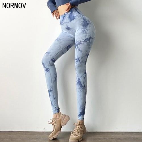 NORMOV Seamless Slim Workout Legging Fitness Push Up Leggings High Waist Booty Lifting Pant Women Sport Breathable Pants