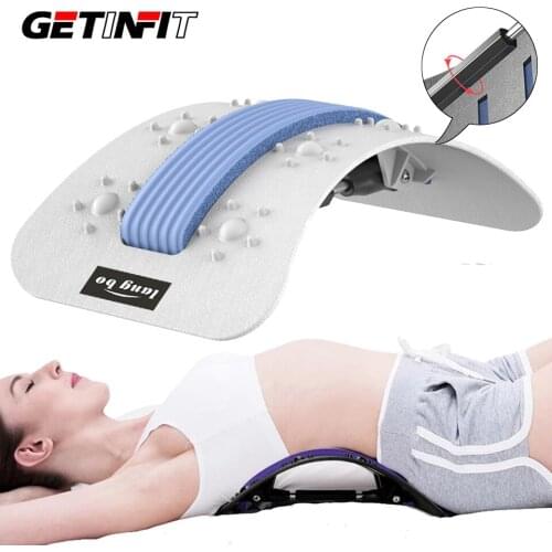 Getinfit Back Massager Stretcher Fitness Massage Tools Support Spine Relaxation Lumbar Relief Corrector Health Care