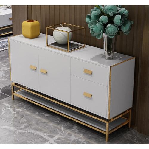 Stainless steel eat edge ark dining Room Home Furniture side cabinet minimalist modern rectangle mesas de centro table basse