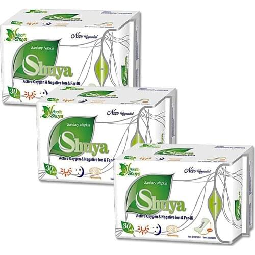 3Pack Hygienic Pad Feminine Hygienic Pad For Monthly Negative Ion Sanitary Napkin Pad Sanitary Towel Shu Ya Anion Sanitary Pad