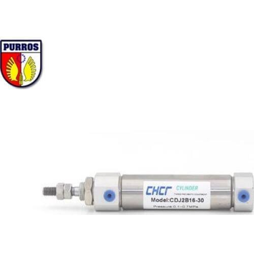 CDJ2B16 Stainless Steel Mini Cylinder, Bore:16mm, Stroke:10/15/20/25/30/45/50mm
