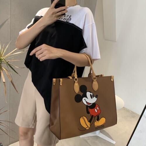 Disney Mickey multifunctional mobile phone messenger bag pu bag double-sided printing bag lady single shoulder handbag