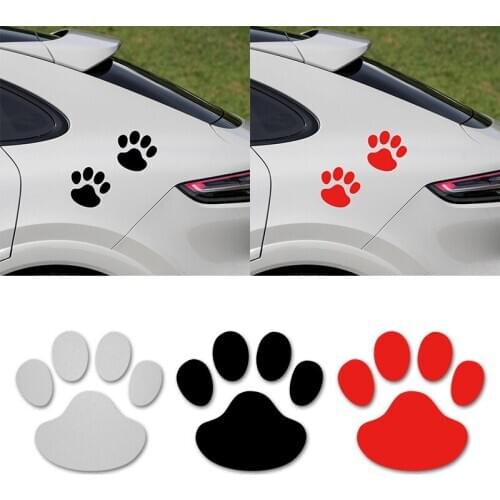 2Pcs Car Sticker Cute Puppy Claws car body reflective sticker for skoda octavia fabia rapid yeti Kodiaq superb a 5 Accessories